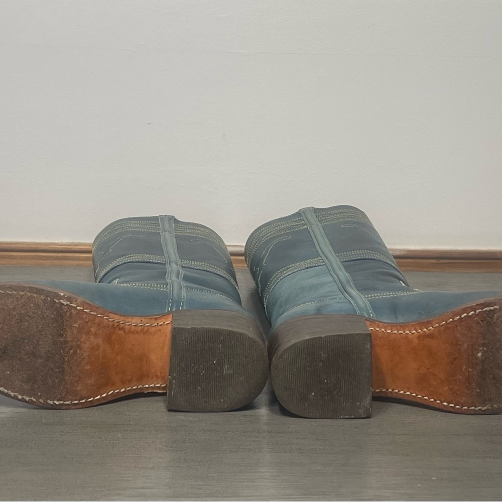 Rarest Vintage Frye Blue Campus Boots - Picture 6 of 13